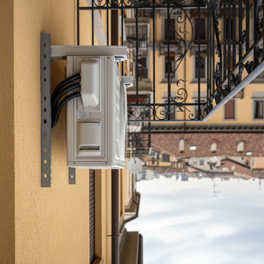 Installazione unità esterna su balcone Milano